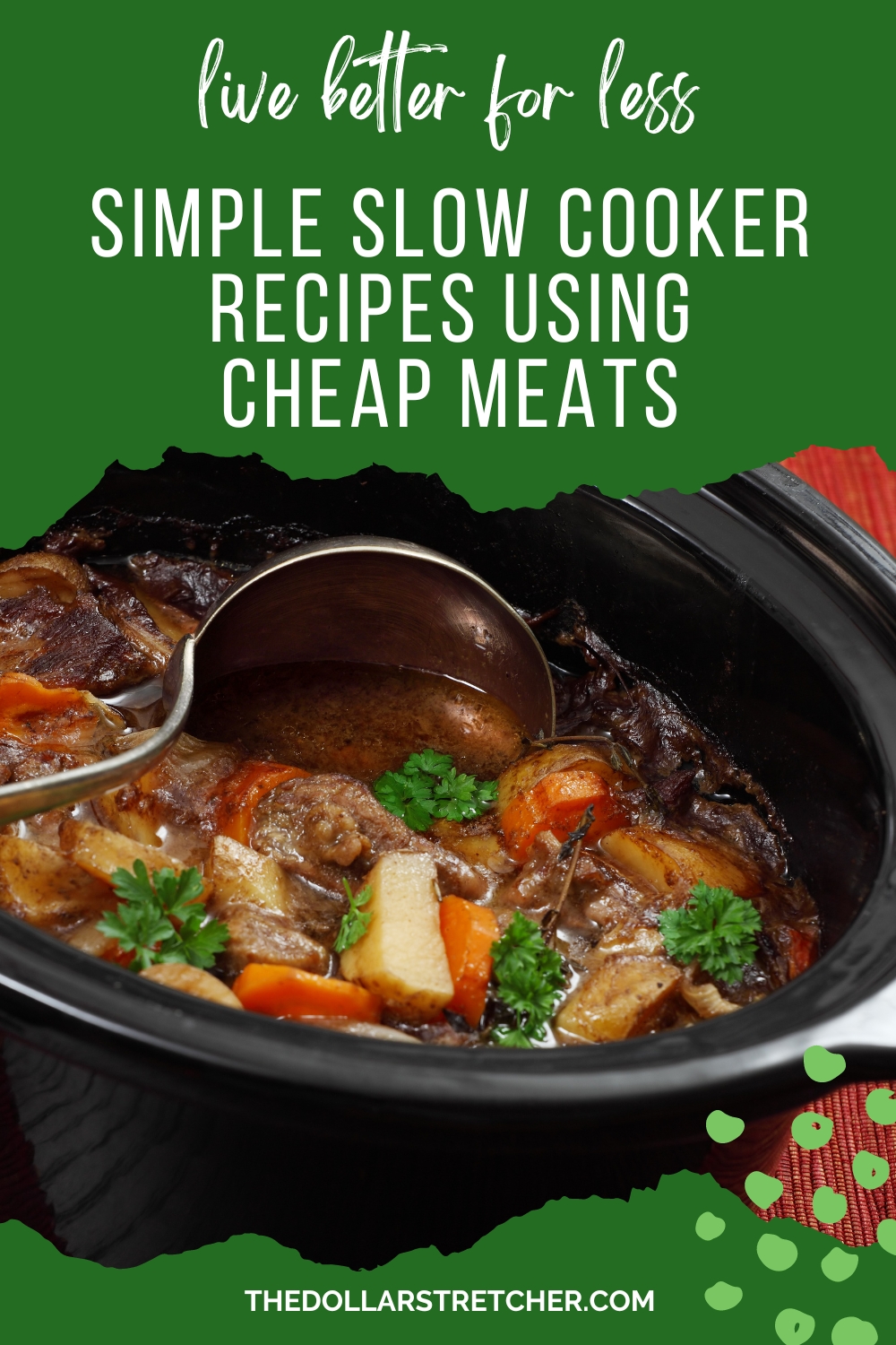 Simple Slow Cooker Recipes Using Cheap Meats PIN