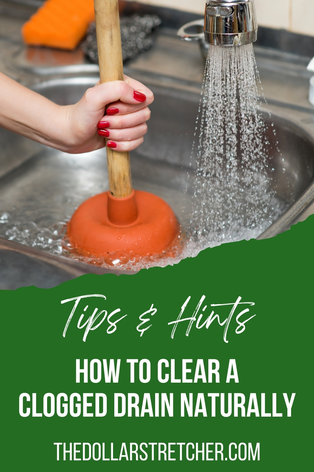 How To Clear a Clogged Drain Naturally PIN